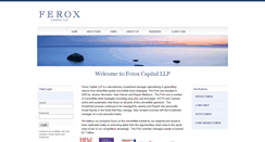 Desktop Screenshot of feroxcapital.com